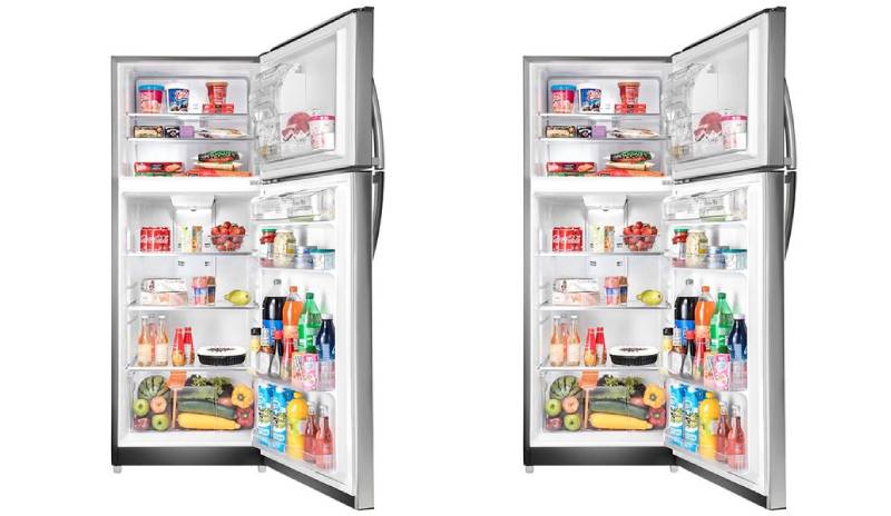 refrigeradora abierta sobre modelos de refrigeradores
